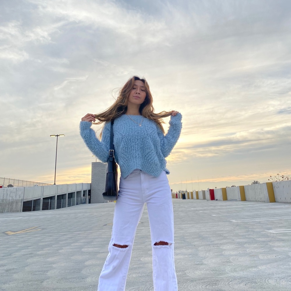 Blue Fuzzy Sweater